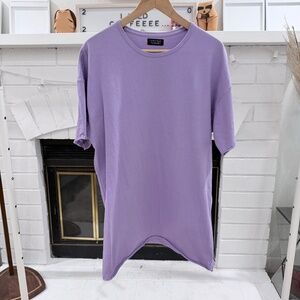 Zara 100% Cotton Rolled End Sleeves & Bottom Short Sleeve Tshirt
